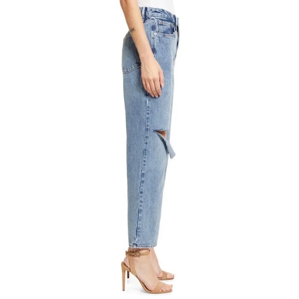 NWT Good American 90’s Duster Straight Leg Jeans in Blue950, Size 4 - Picture 6 of 16